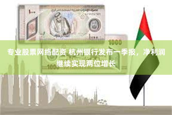 专业股票网络配资 杭州银行发布一季报，净利润继续实现两位增长