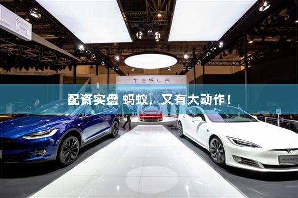 配资实盘 蚂蚁，又有大动作！
