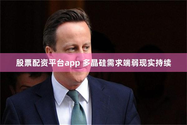 股票配资平台app 多晶硅需求端弱现实持续